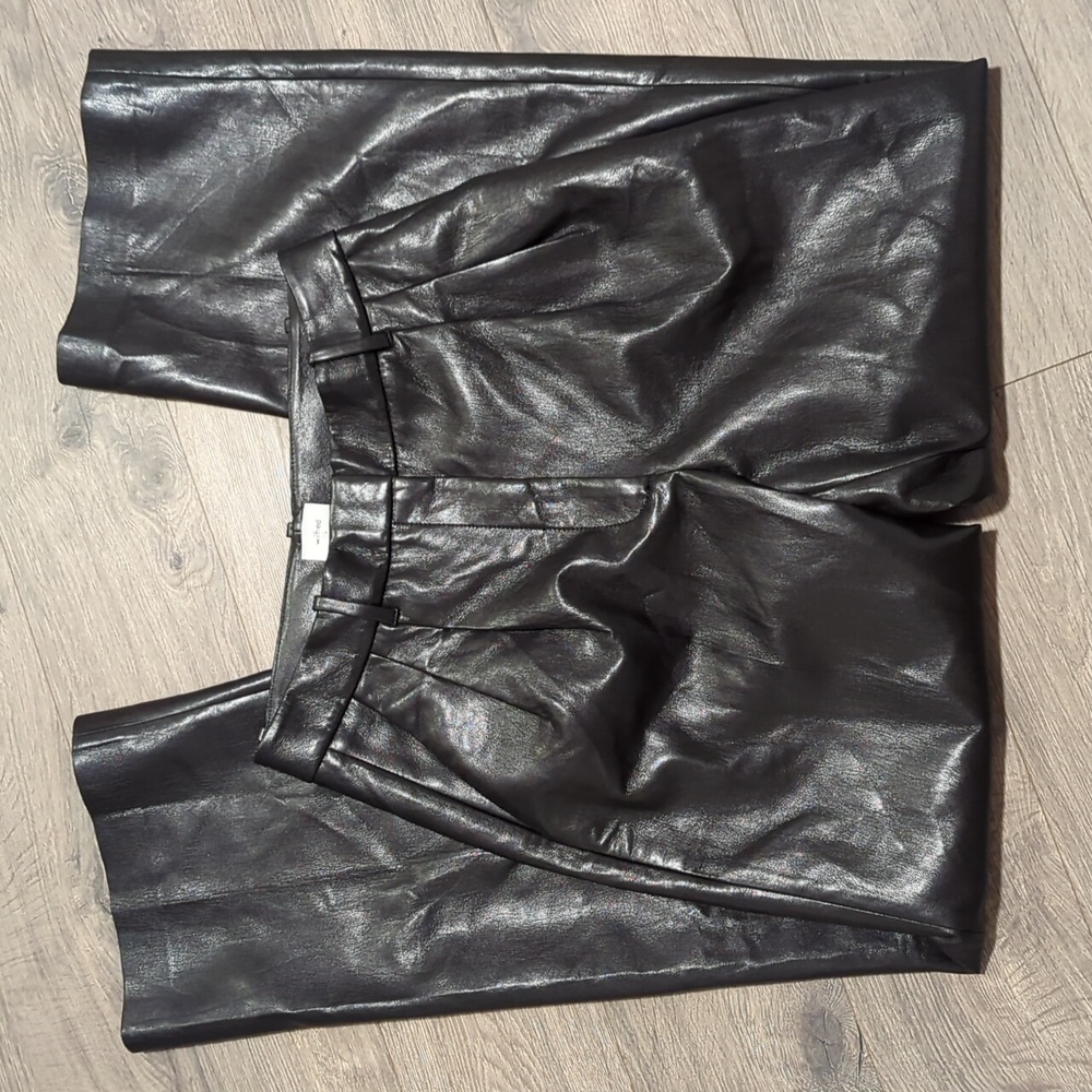Wilfred High Rise Faux Leather Trousers Pants